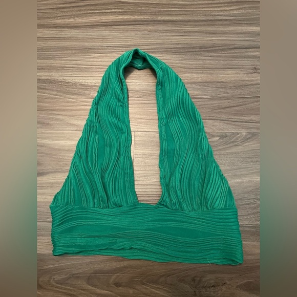 SHEIN Emerald Halter Neck Tank Top size L - Picture 3 of 4